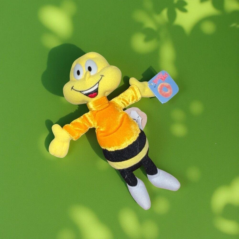 Vintage 1998 General Mills Honey Nut Cheerios Bee Breakfast Pal Plush Beanie P33